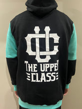 Load image into Gallery viewer, Premium tall hoodie green and black.