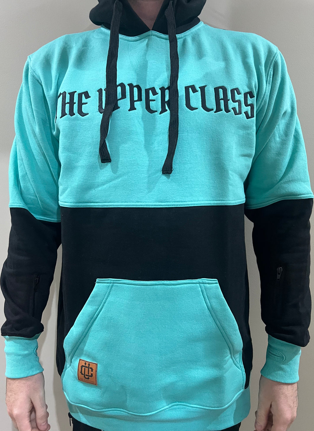 Premium tall hoodie green and black.