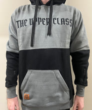 Load image into Gallery viewer, Premium tall hoodie grey and black.