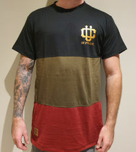 Load image into Gallery viewer, Maroon tri panel tall tee