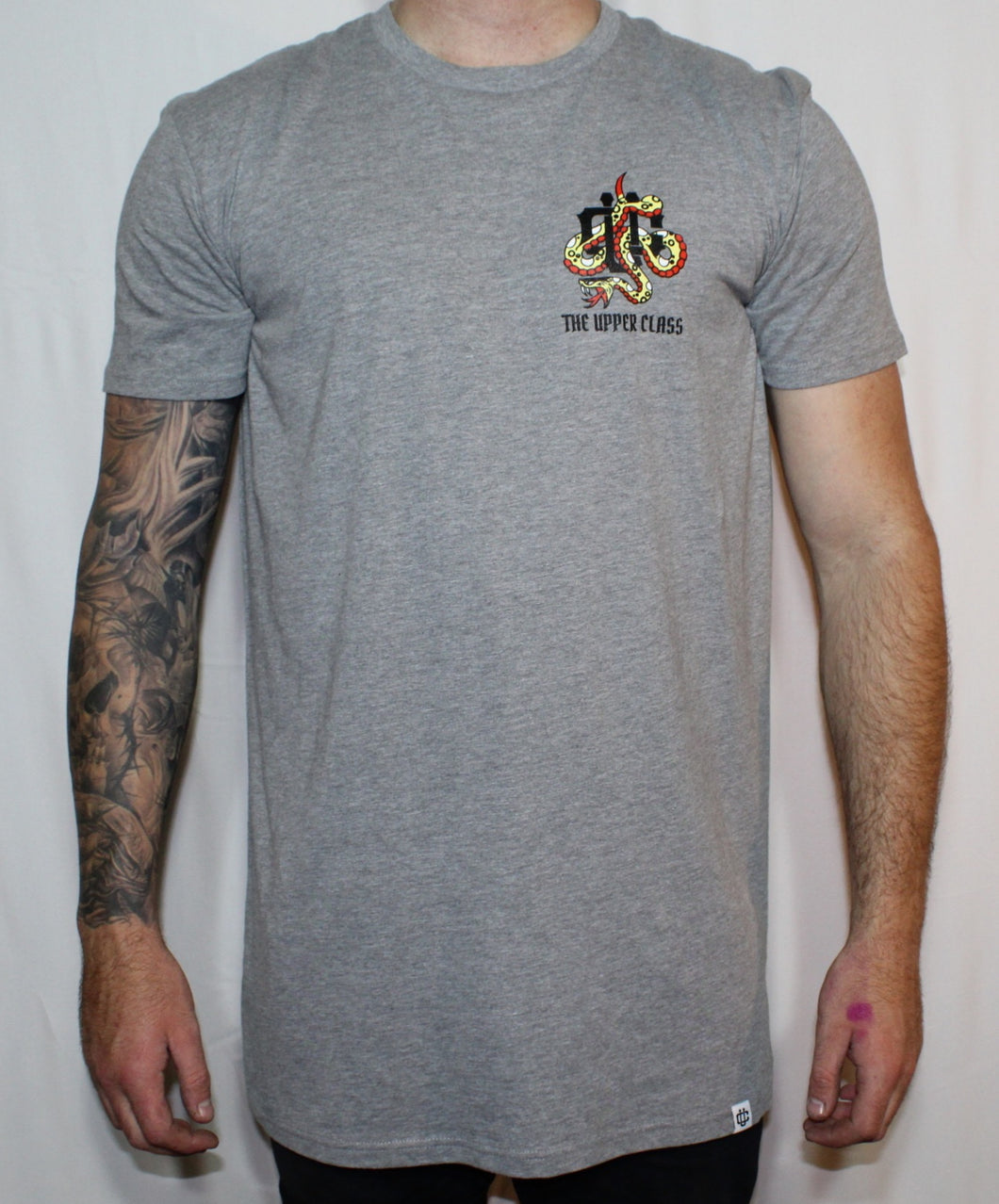 Limited edition grey tall tee snake print