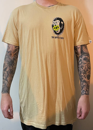 Limited edition beige tall tee gorilla print