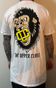Limited edition white tall tee gorilla print